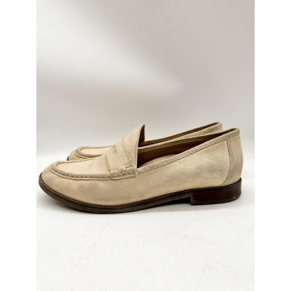 Vionic Waverly Loafers Gold Nubuck Suede Business Casual Metallic Slip On 8.5 - Picture 7 of 11
